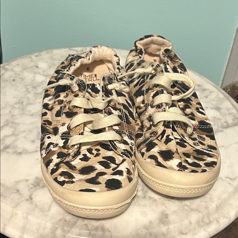 Leopard Print Slip On Sneakers